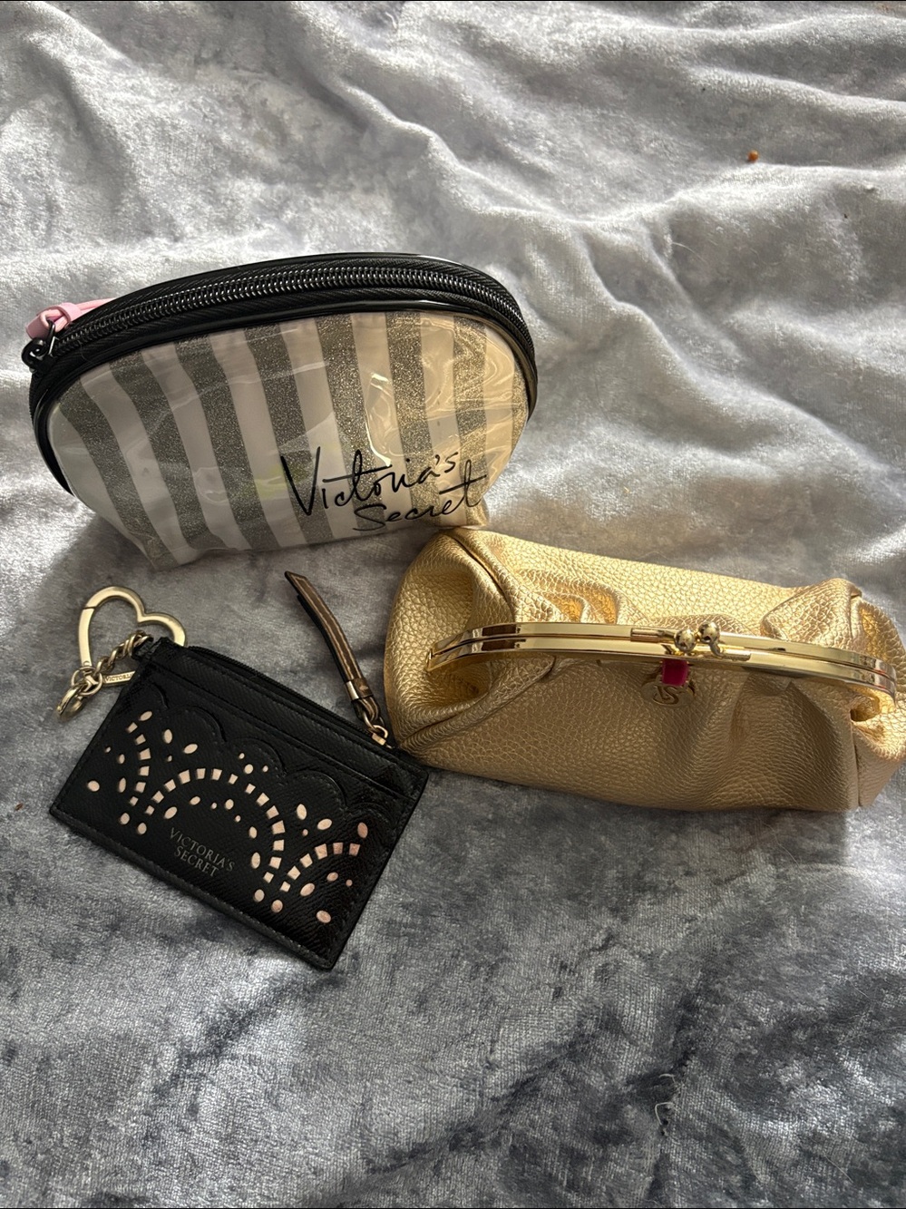 Victoria's Secret Bundle Cardholder & 2 Makeup Bags